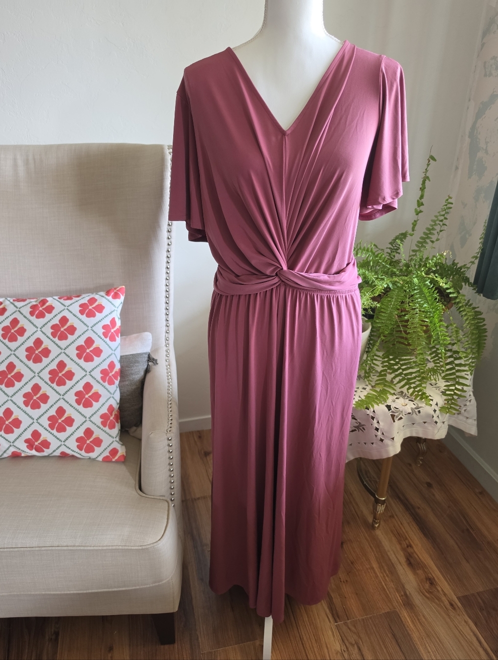 Lane Bryant Wide Leg Jumpsuit - Mauve Blush